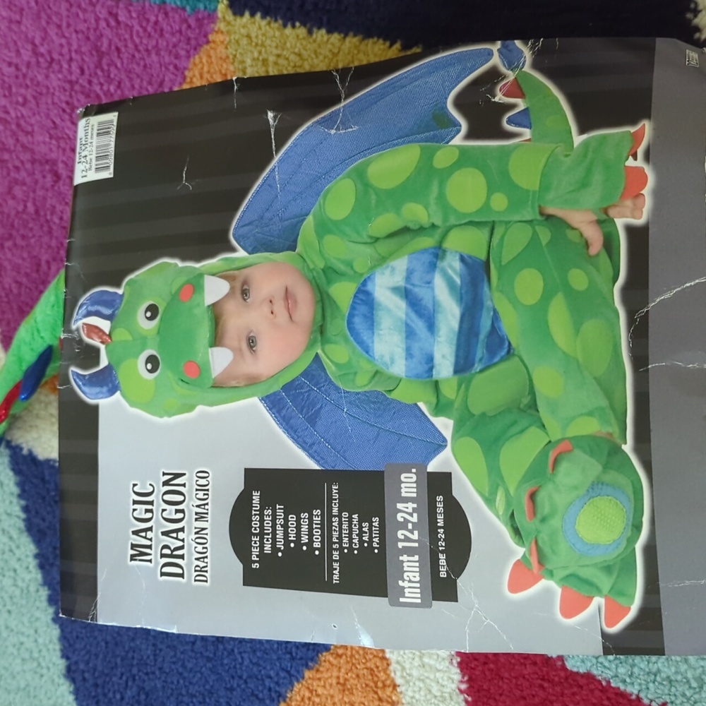 Magic dragon costume 12-24 months